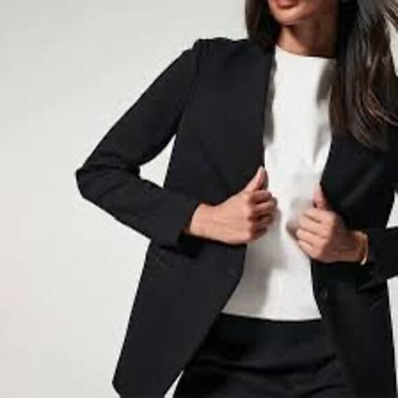 NEW! Spanx The Perfect Collarless Blazer 20384R Classic Black Size XL - Picture 3 of 10